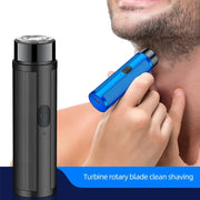 Apex Mini Electric Shaver Rechargeable Portable Turbine Rotary Razor For Face And Body Travel
