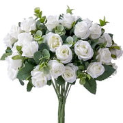 Smr Artificial Flowers Vase For Home Decor Outdoor Garden Christmas Eucalyptus Leaves Silk Roses Bouquet