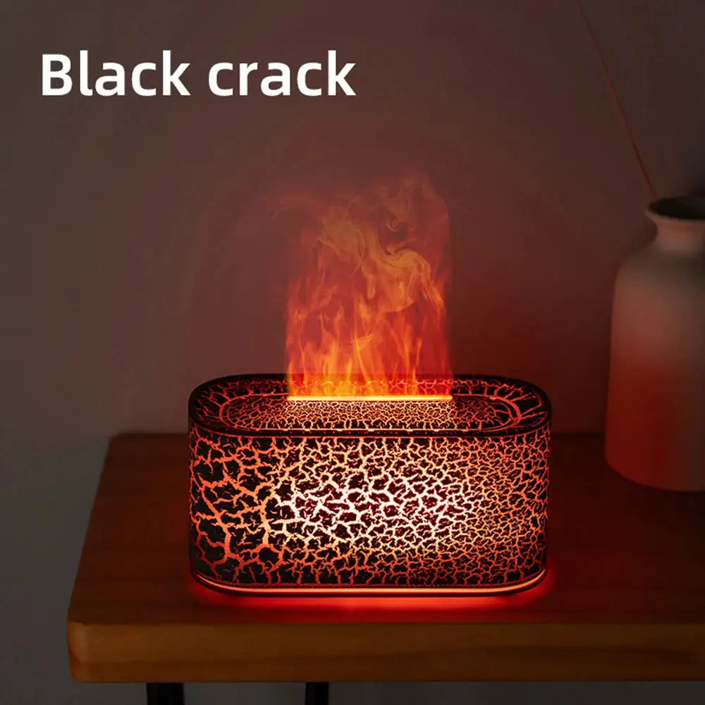 Flame Essential Oil Diffuser, Colorful Flame Diffuser Humidifier, 7 Colour Lights Noiseless Essential Oil Diffuser with Auto Off