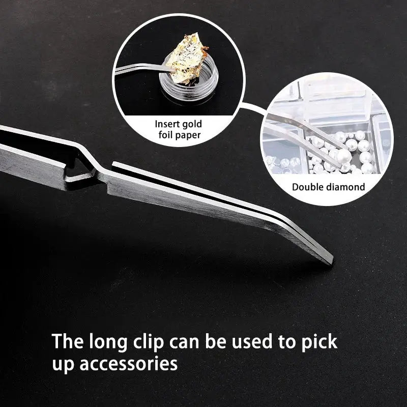 Multifunction Stainless Steel Nail Art Shaping Tweezers Cross Nail Clip Manicure Tools Fashion New Nail Art Tool
