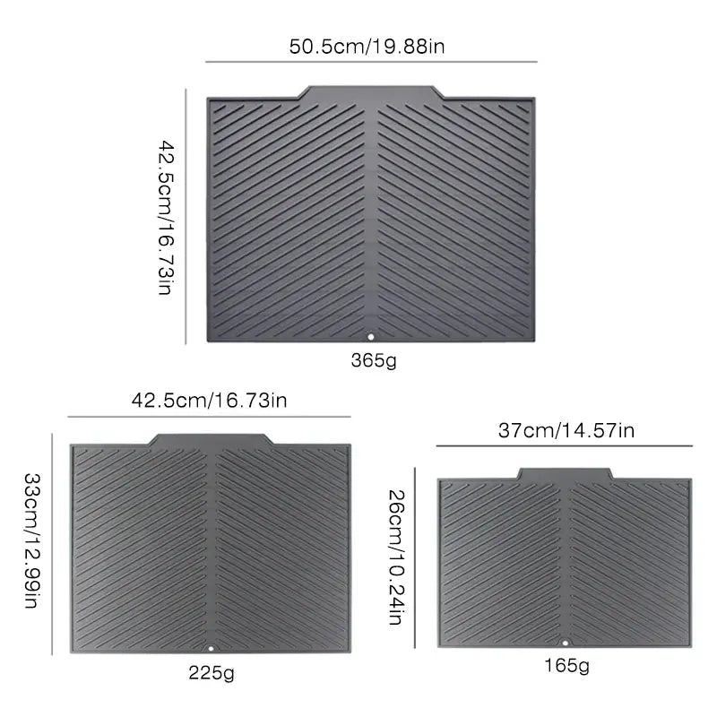 1 Pc Silicone Dish Drying Mat Non Slip Anti Scald Drain Mat For Kitchen Countertop Tableware Organizer