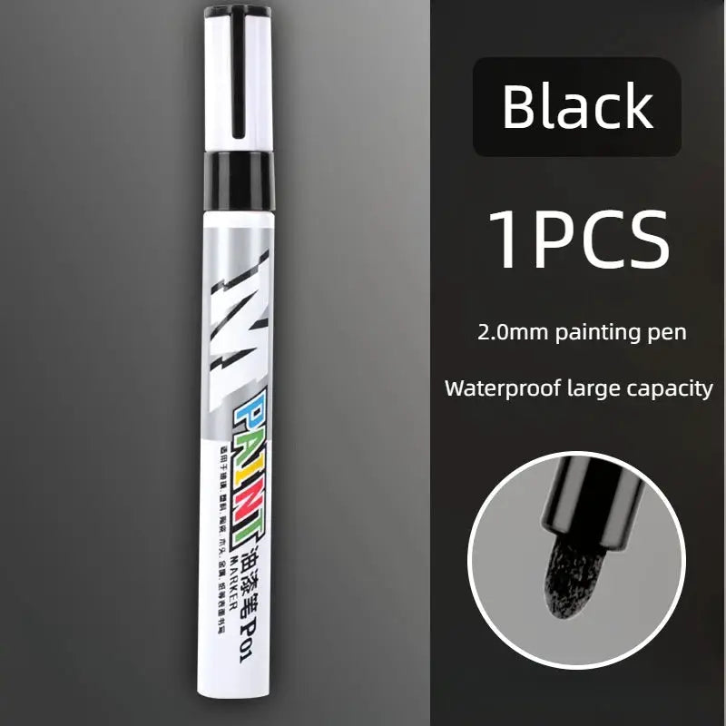 Car Paint Scratch Repair Brush Pen Waterproof Marker For Auto Finishes Minor Scratches Black White Red Silver