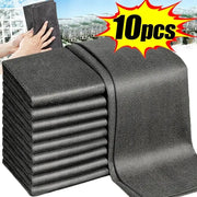 Microfiber cleaning cloths set, Simples Market, black 10pcs reusable rags for car windows and mirrors