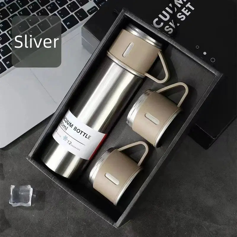 304 Stainless Steel Vacuum Insulated Water Bottle 500ml Portable Coffee Bottle Business Style Travel Thermal Mug