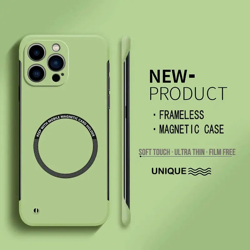 NovaCase Ultra Thin Matte Magnetic Frameless PC Case For iPhone 17 Pro Max 16 15 14 Plus Ultra Thin Protection