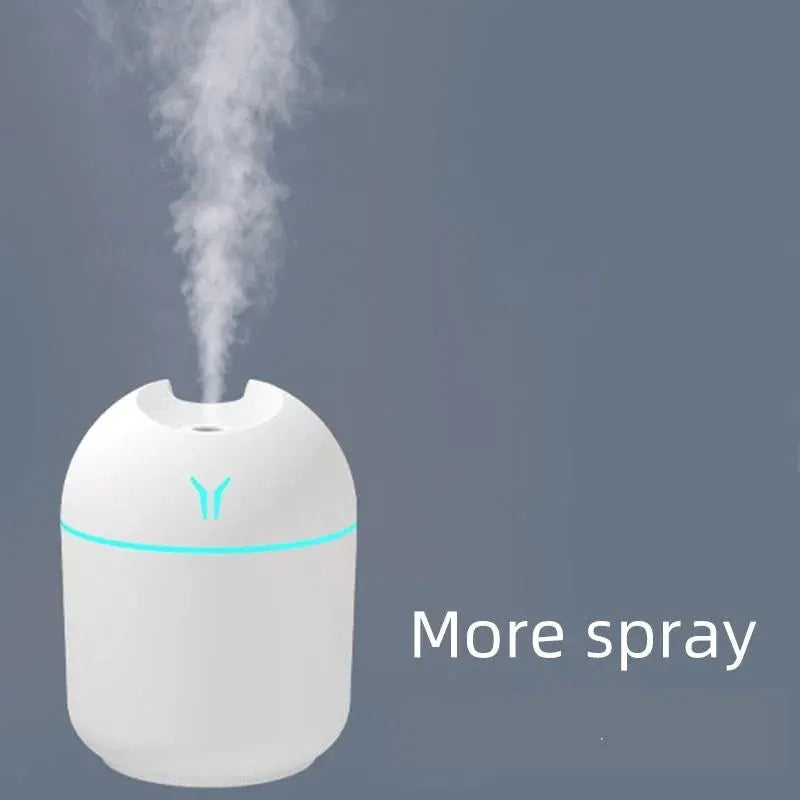 AromaGlow USB Mini Humidifier Aroma Essential Oil Diffuser for Home and Car Ultrasonic Quiet Mist with LED Lamp