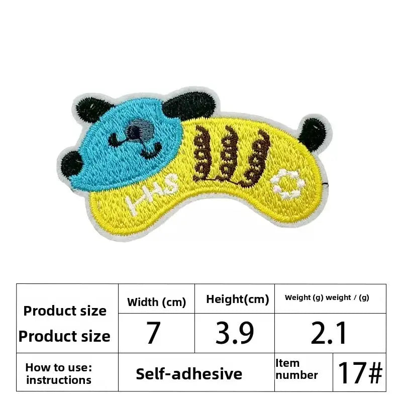 Two Pack Embroidered Black Cat Patches Iron On For Clothing Jeans Jackets Cute Cartoon Design