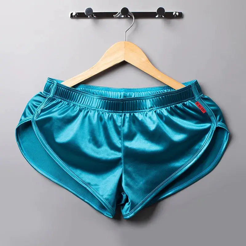 SilkEase Mens Smooth Silk Boxer Shorts Ultra Comfortable Sleepwear and Lounge Shorts