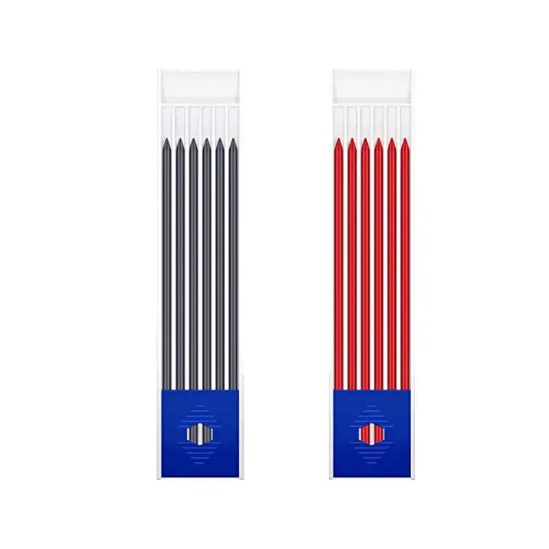 Simples Market carpenter pencil refills, 2.8mm, long-nosed, gray and red packs (two sets)