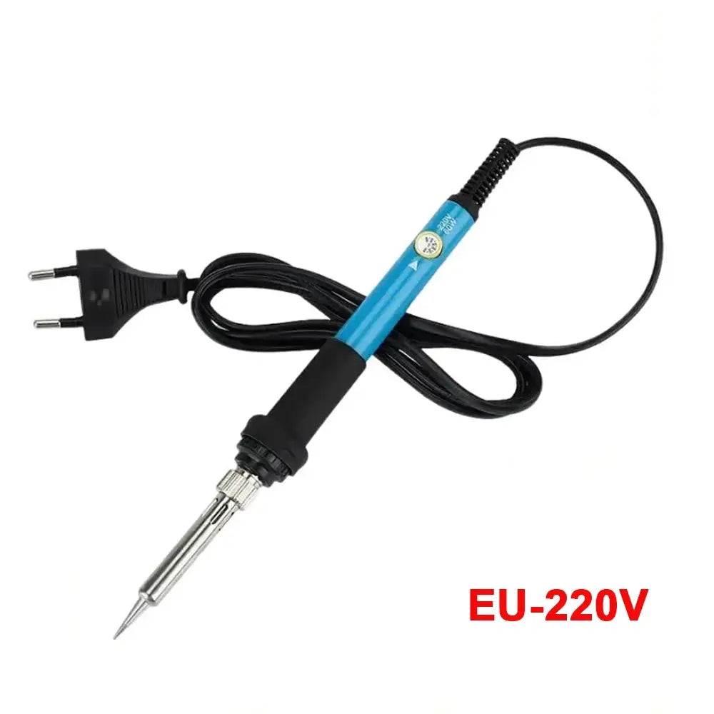 15 Piece Soldering Iron Kit 60W 450 C Adjustable Temperature Welding Tool Set With Solder Sucker Tin Wire EU Plug 220V