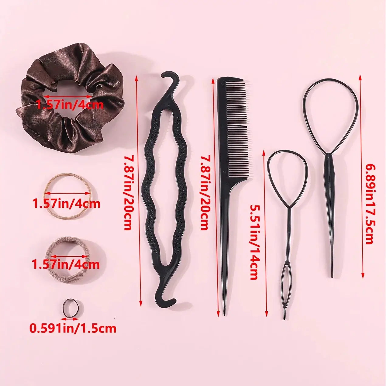 1109 Piece Women Hair Accessories Set For Dark Hair Elastic Seamless Ponytail Scrunchies Small Rubber Bands Headbands