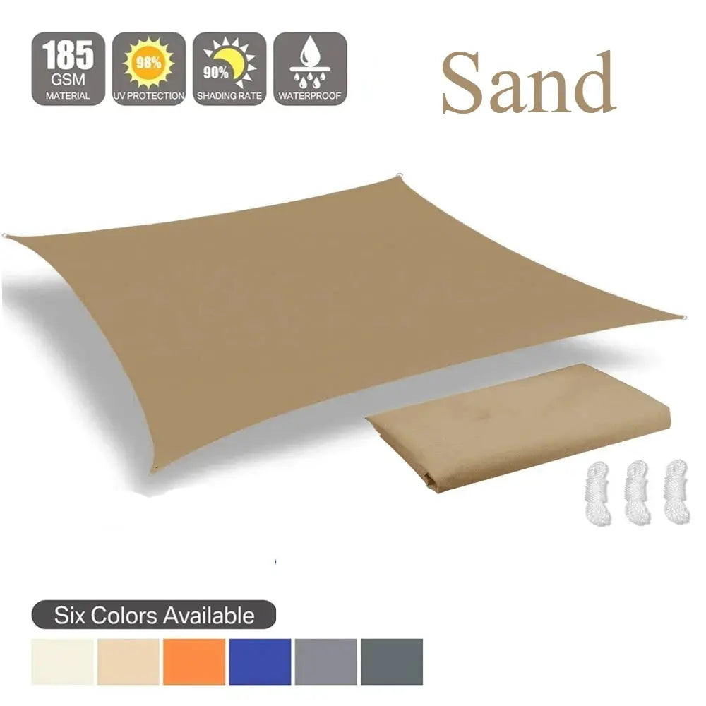 Simples Market sand shade sail; waterproof outdoor square/rectangle canopy in 2x3/3x4/4x5/5x6m