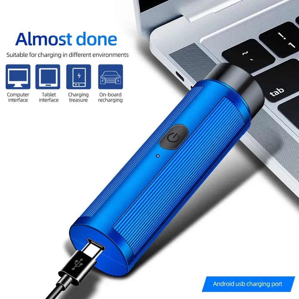 Apex Mini Electric Shaver Rechargeable Portable Turbine Rotary Razor For Face And Body Travel