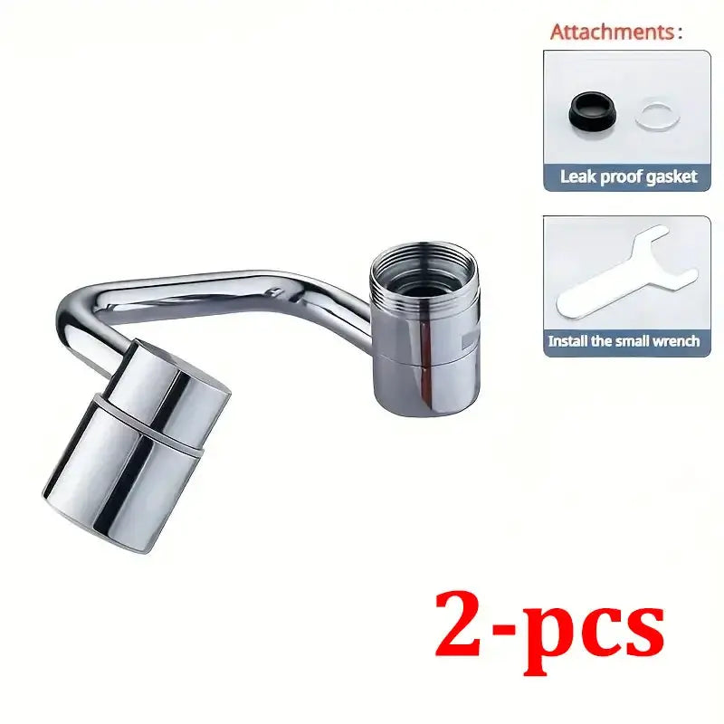 1080 Degree Swivel Stainless Steel Kitchen Faucet Extender Universal Splashproof Dual Mode With Adapter Bathroom Sink