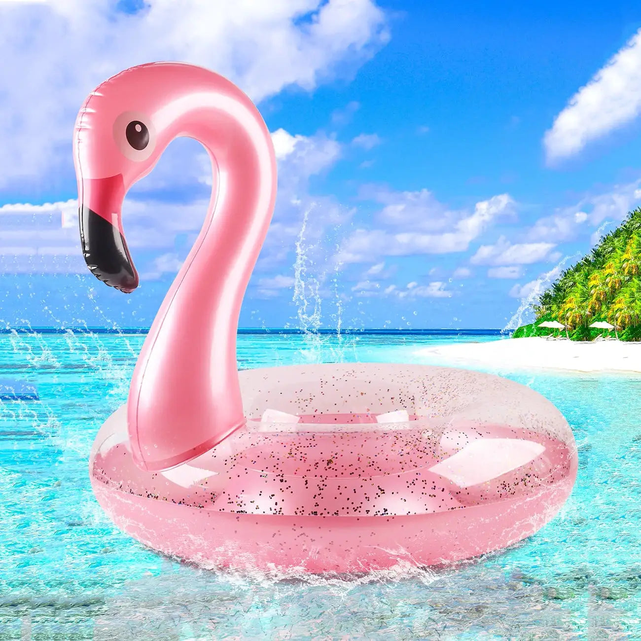 Inflatable Flamingo Pool Float for Adults and Kids Beach Lounger Summer Water Toy
