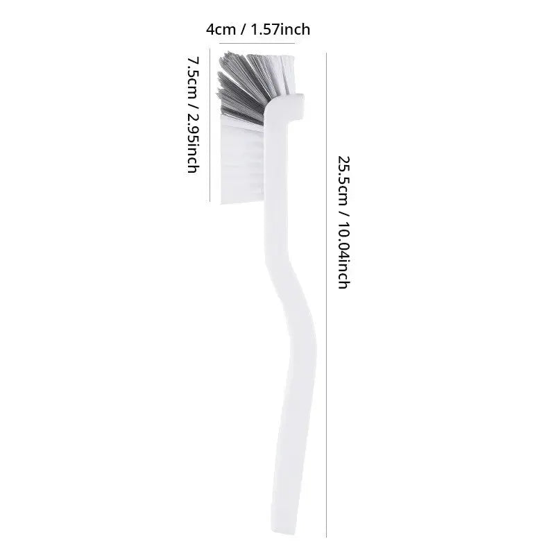 Japanese Style Sink Brush With Long Elbow Handle And Tail Hole For Wall Hanging Crevice Cleaning Accessories