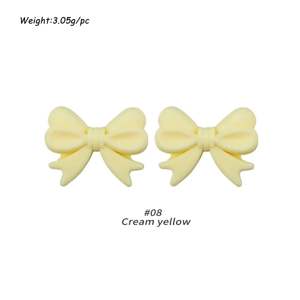10Pcs Crown Bowknot Silicone Beads For Jewelry Making Diy Necklace Keychain Bracelet Craft Supplies