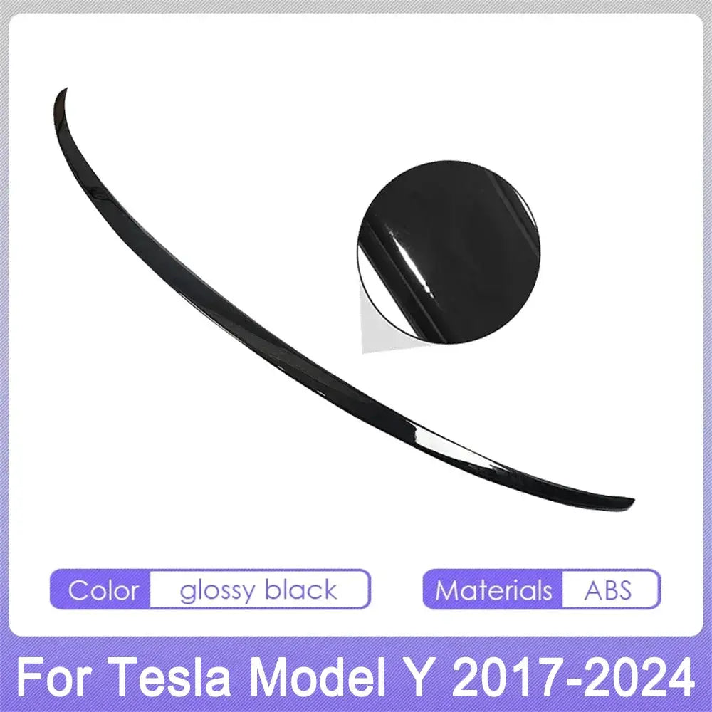 Rear spoiler for Tesla Model Y 2017-2024, glossy black ABS by Simples Market