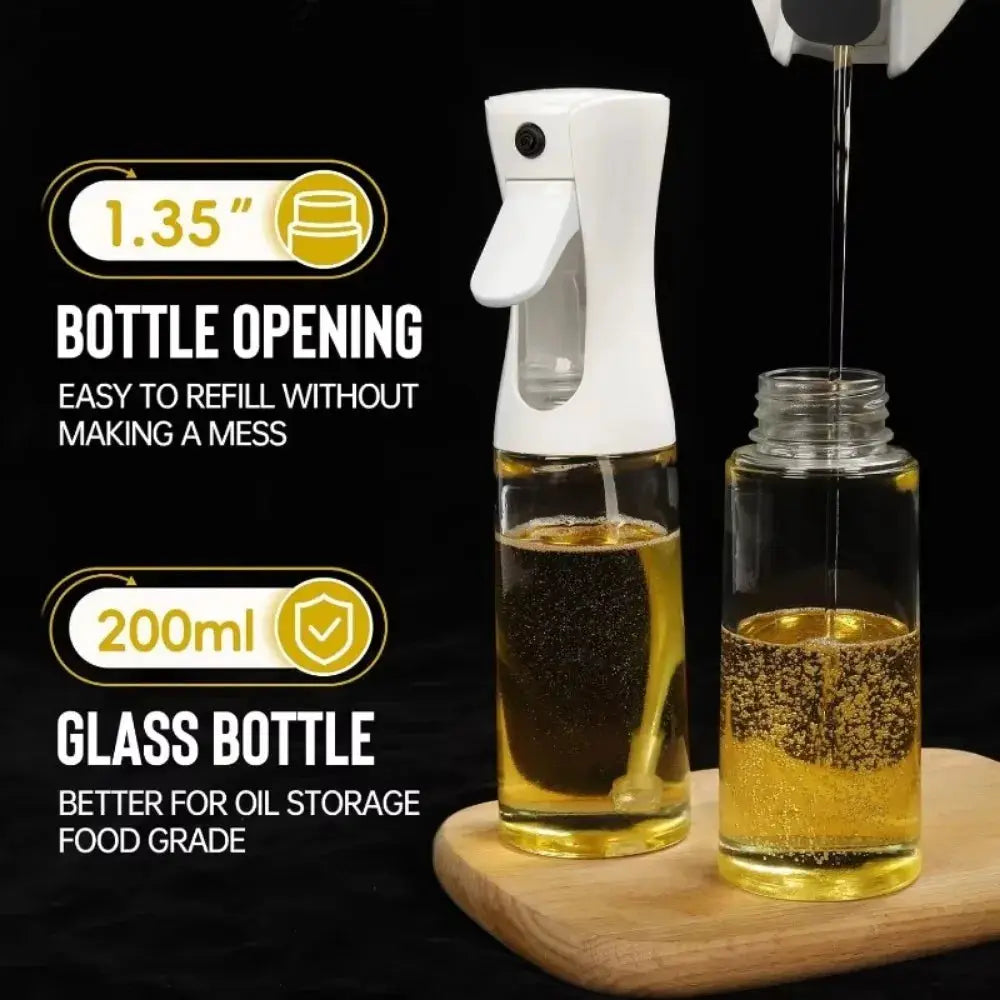PureMist Olive Oil Dispenser Bottle Sprayer Reusable Food Grade Kitchen Bottle For Even Oil And Vinegar Sprays