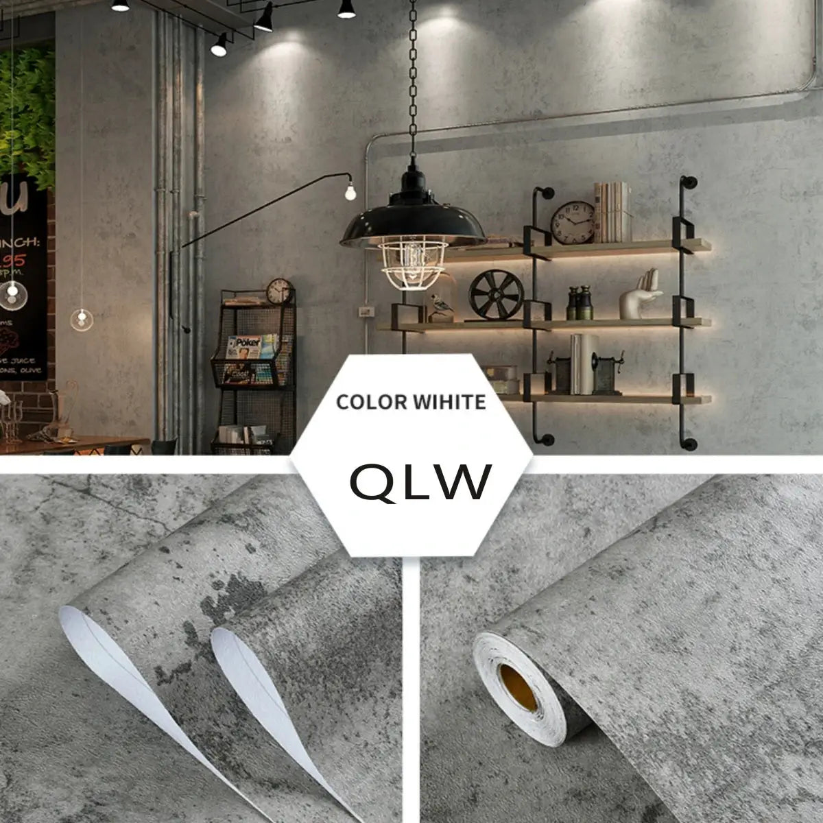 Cement Grey Self Adhesive Wallpaper For Living Room And Furniture Decor Waterproof Vinyl Wall Stickers Easy To Install