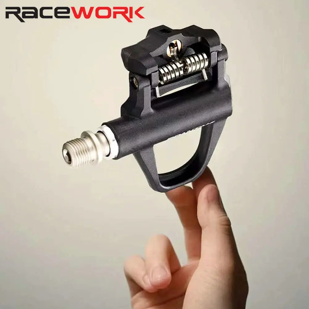 RACEWORK Road Bike Pedals Nylon Locking Clipless Pedals For SPD SL System With Locking Plate Bearing Cleats