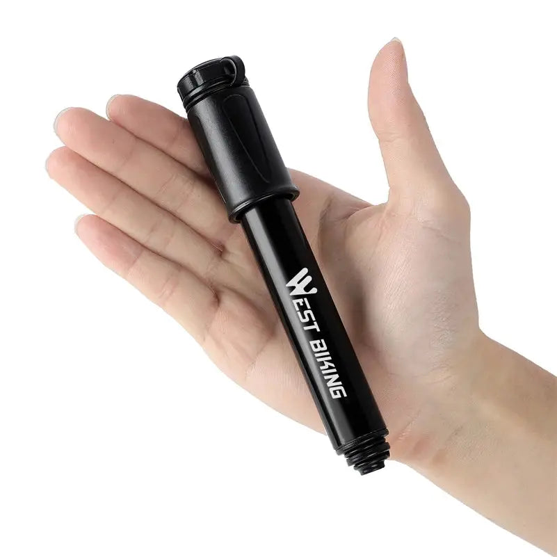 West Biking 100 PSI Mini Bike Pump Aluminum Alloy Hand Air Pump Schrader Presta Valve MTB