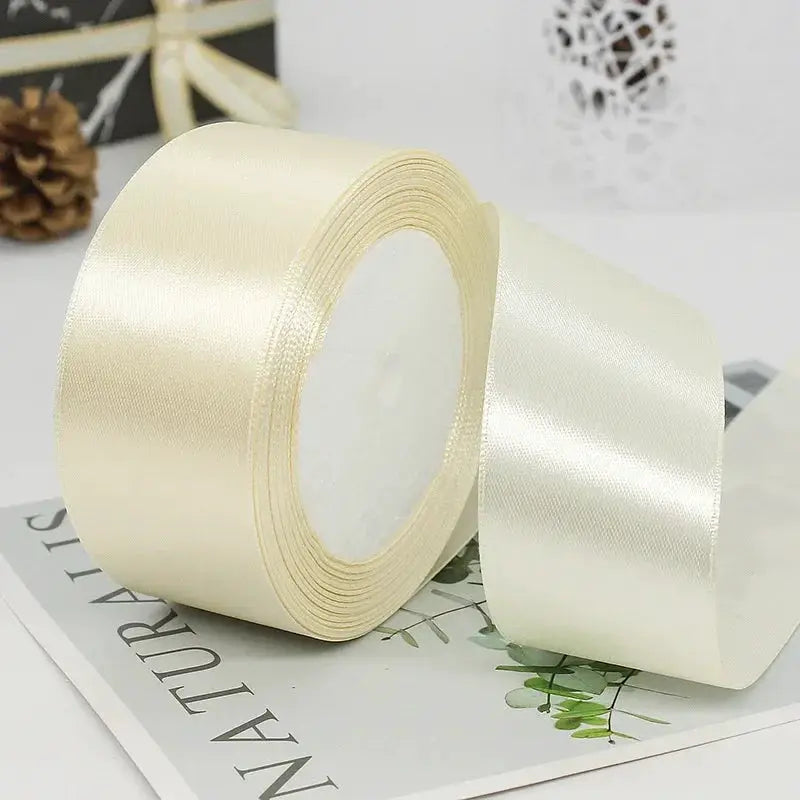 22 Meters Satin Ribbon Assorted Colors 6mm Wide 100 Percent Polyester Gift Wrap Craft Bow