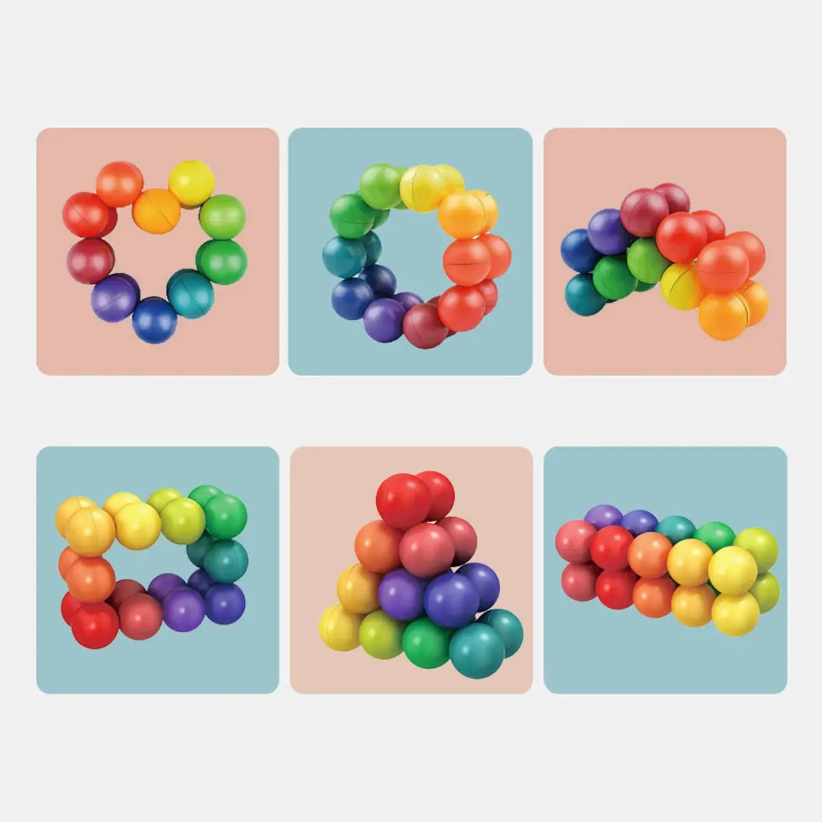 Sensory Fidget Toys 3D Rotating Educational Balls for Stress and Anxiety Relief Creative Learning Activities