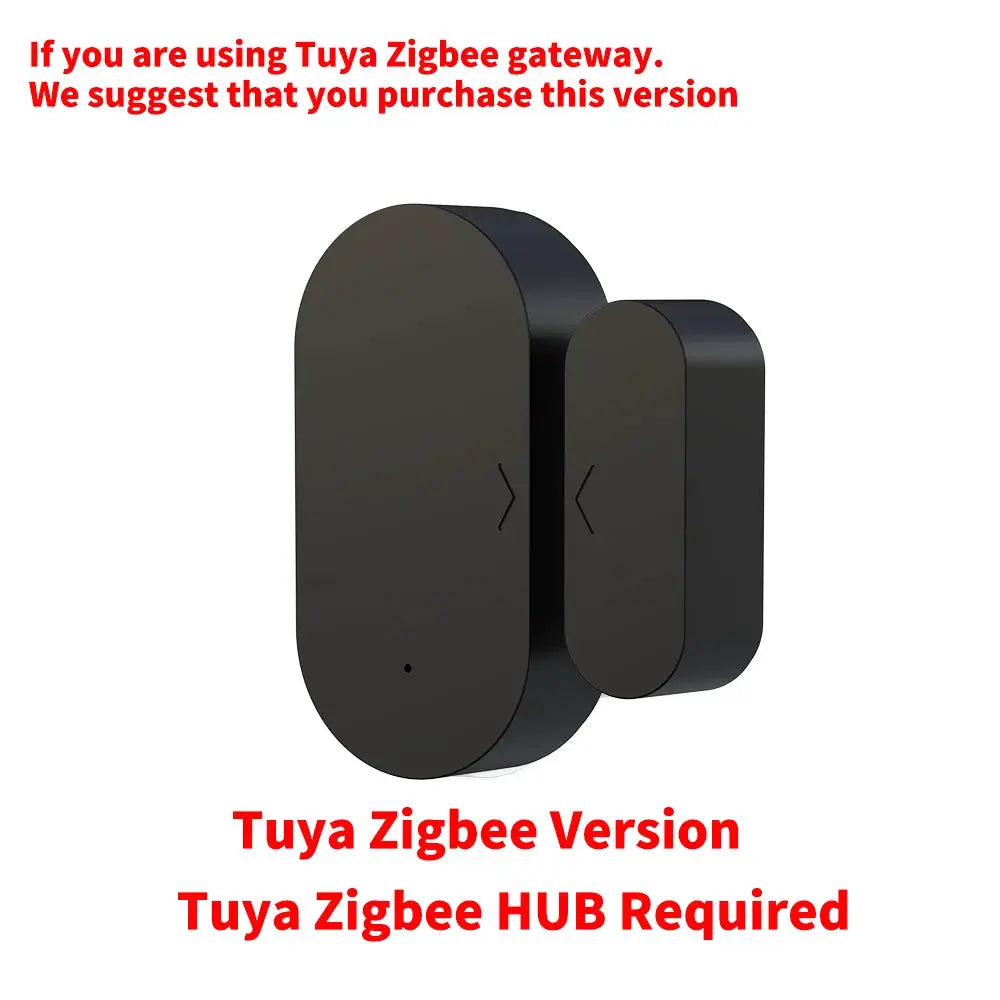 Zigbee 3.0 door/window contact sensor set, black two-piece magnetic sensor
