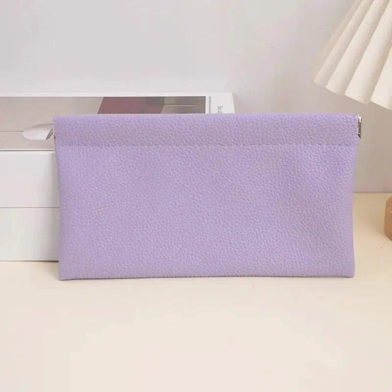Simples Market purple faux-leather long wallet for passport, IDs and cards