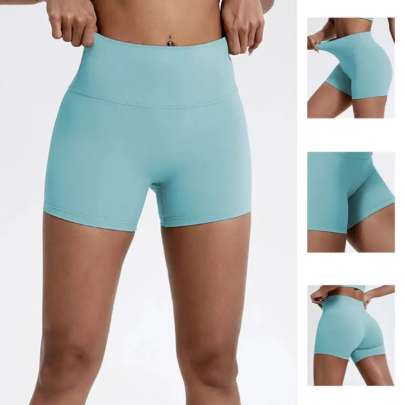 Hearuisavy Womens Running Shorts Compression High Waist Buttock Lift Leggings For Cycling Yoga Breathable Fitness Gear