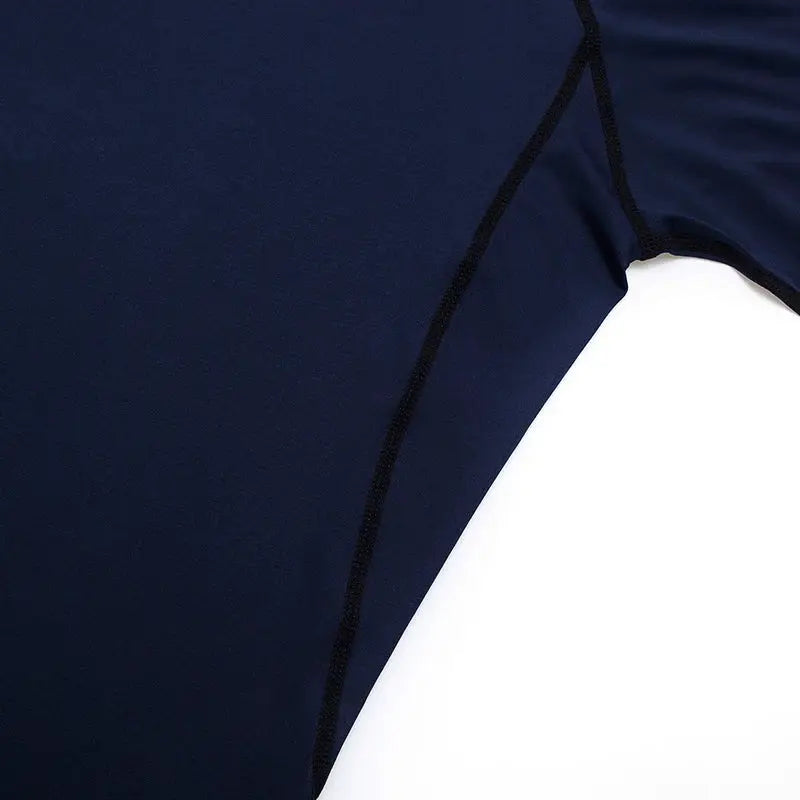 Simples Market men's navy running compression T-shirt, short sleeves, athletic gym top