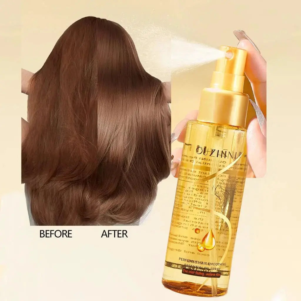 Deep Nourishing Hair Care Essential Oil Spray For Luster Repairing Damaged Hair And Frizz Control Fragrance