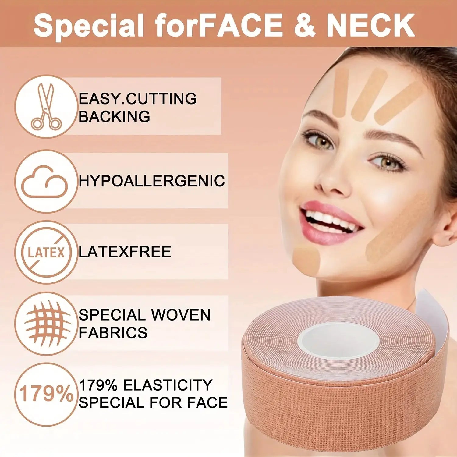 Face And Neck Wrinkle Removal Tape Multipurpose High Elasticity Face Sticker For Forehead Neck Lips And Chin Care Tool