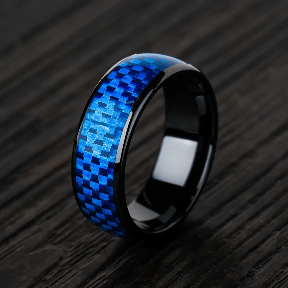 Inlay Blue Or Black Carbon Fiber 7mm Ceramic Finger Ring For Men And Women Gen2 Rewritable 13 56 MHz UID 1K S50 Smart Ring