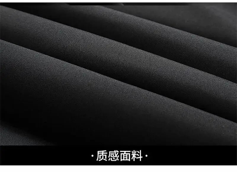 Simples Market men's black down jacket fabric close-up, textured thick puffer material.