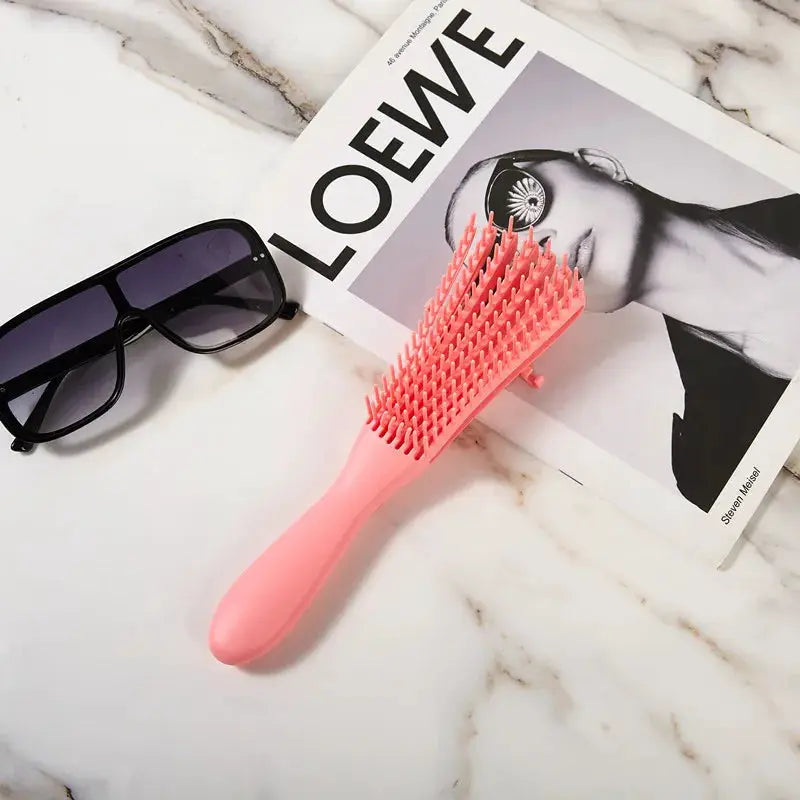 Detangling Hair Brush With Scalp Massage For Curly Hair Women Men Detangler Comb Salon Quality
