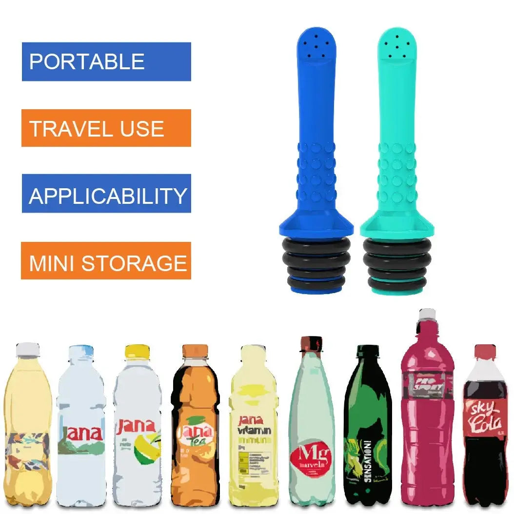 Simples Market portable bidet set; 2-piece blue and teal sprayers for travel