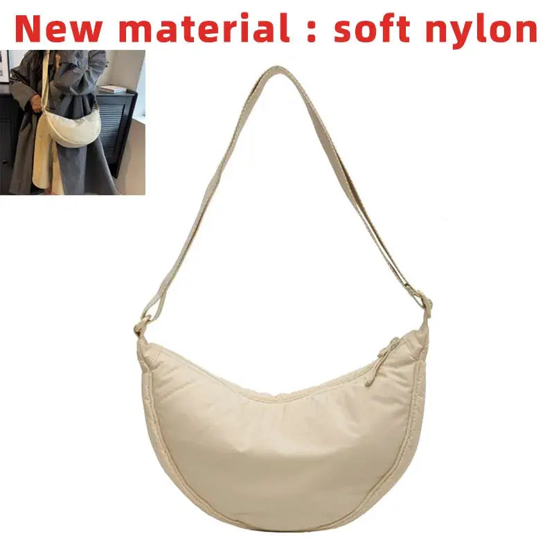 Womens Nylon Hobo Messenger Bag Vintage Style Durable Everyday Carry Adjustable Shoulder Strap