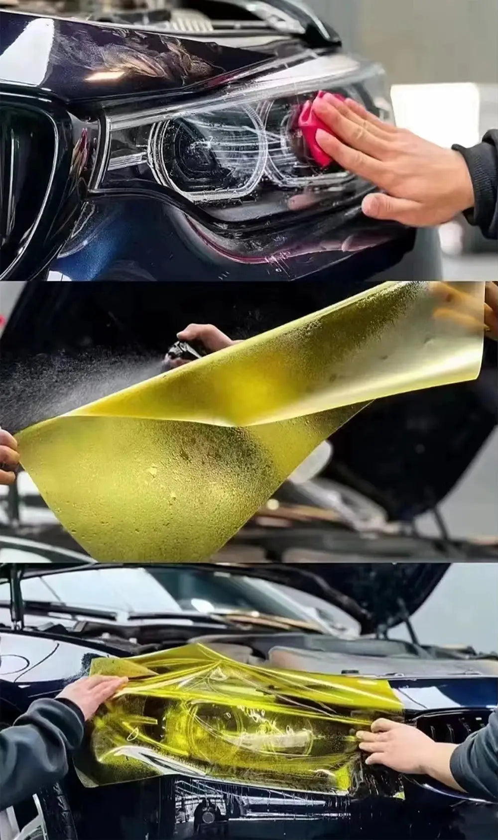 Simples Market yellow car light tint vinyl film sheet for headlights and taillights, PVC self-adhesive, waterproof