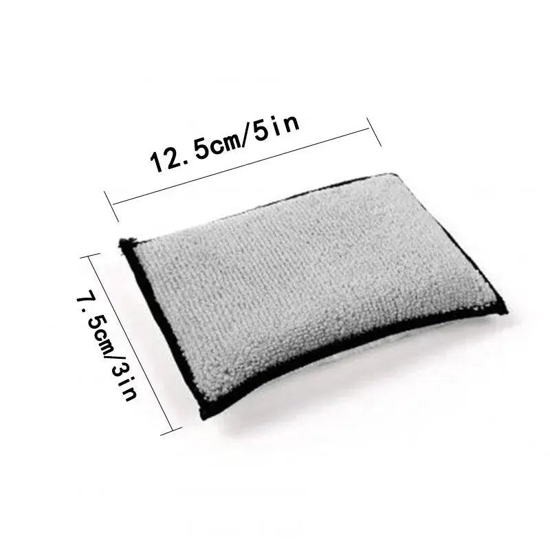 Simples Market microfiber double-sided scrubbing sponge for car detailing, 12.5x7.5 cm, 2-10 pcs