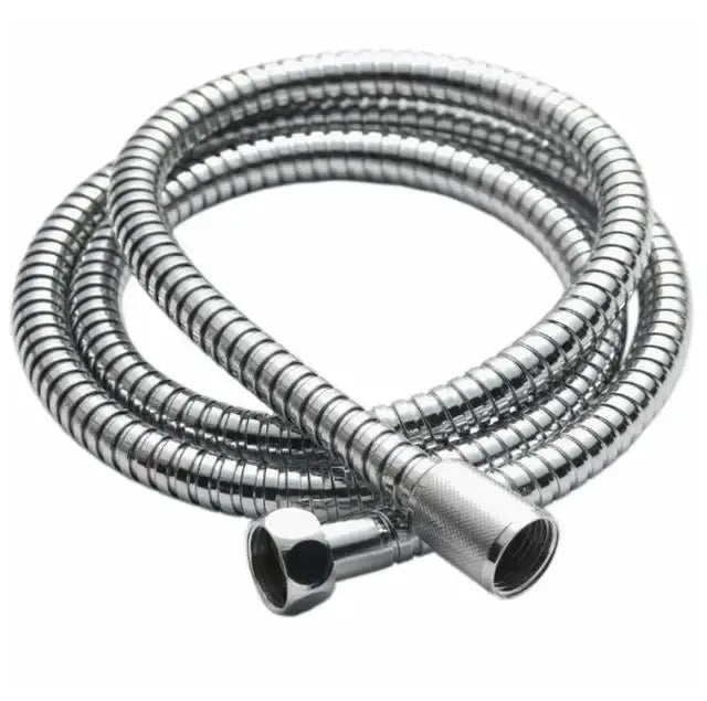 Shower hose from Simples Market, chrome flexible metal coil with threaded connectors