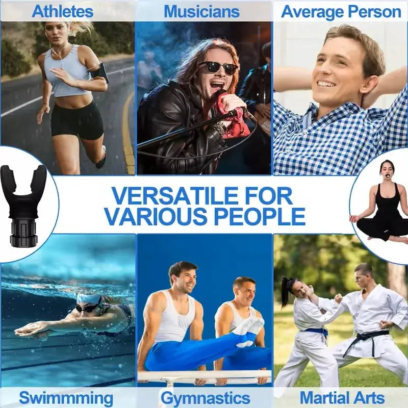 Portable Lung Capacity Abdominal Breathing Trainer With Adjustable Resistance For Enhanced Breathing And Sleep Quality