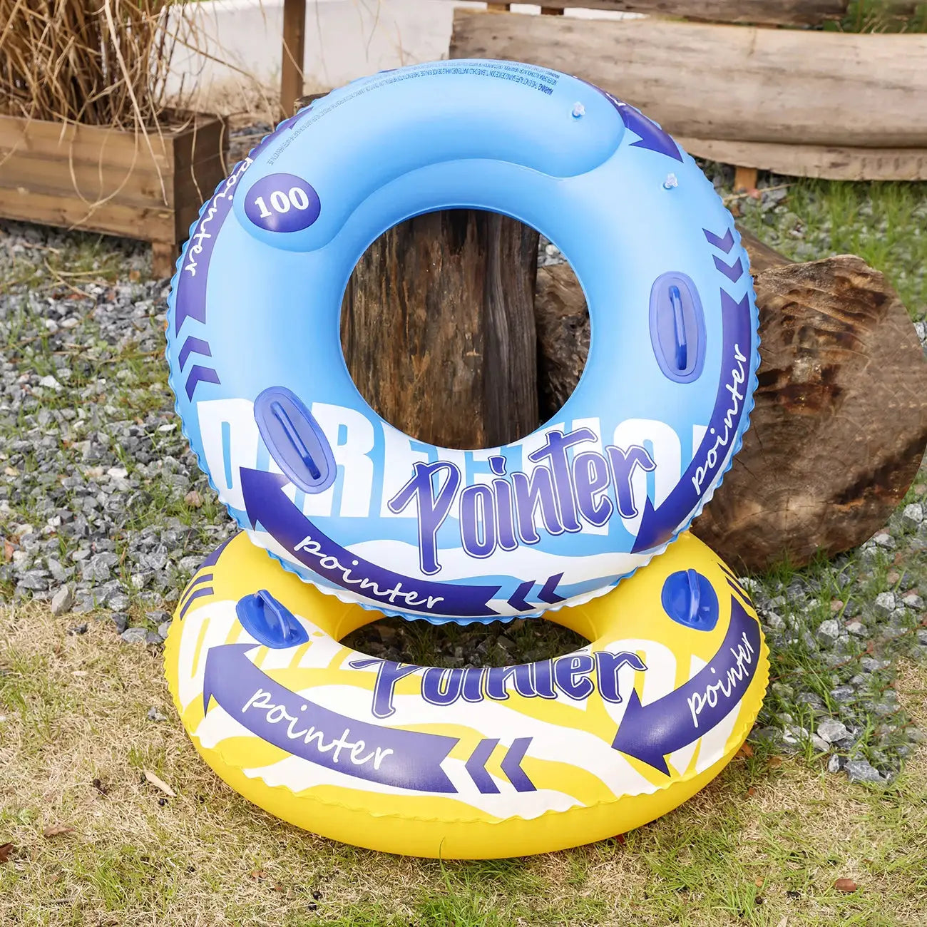 Double Balloon Inflatable Swimming Ring for Adults Beach Toys Pool Floaties Inner Tube Durable Comfort