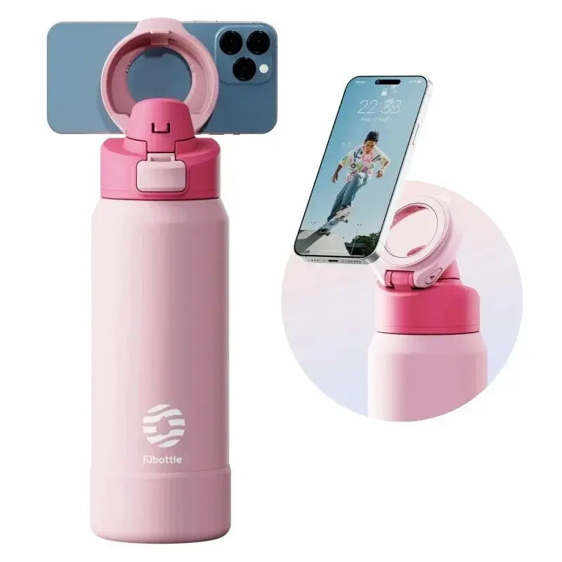 FEIJIAN 710ml Magnetic Phone Holder Insulated Stainless Steel Bottle
