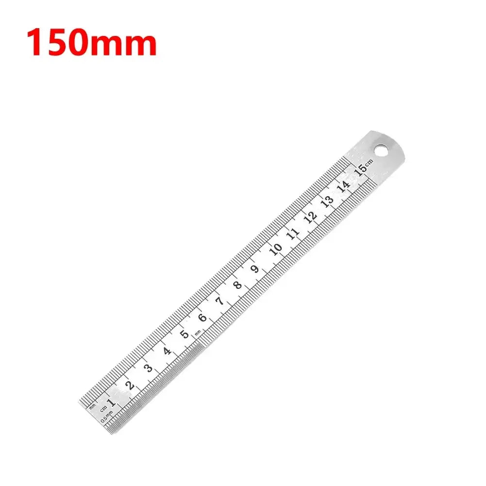 Metal Scale Stainless Steel Straight Ruler 150mm and 500mm for Drafting Measuring Office and School Supplies