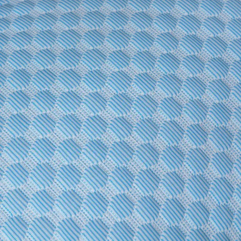 Simples Market Summer Cool Bean Pillowcase in blue and white geometric pattern, breathable fabric, 48x74cm