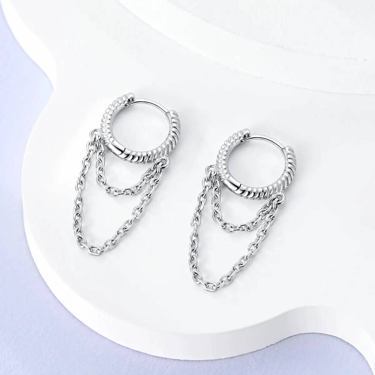 925 Silver Hoop Earrings For Women Zircon Heart Shape Star Eardrops Original Fashion Jewelry