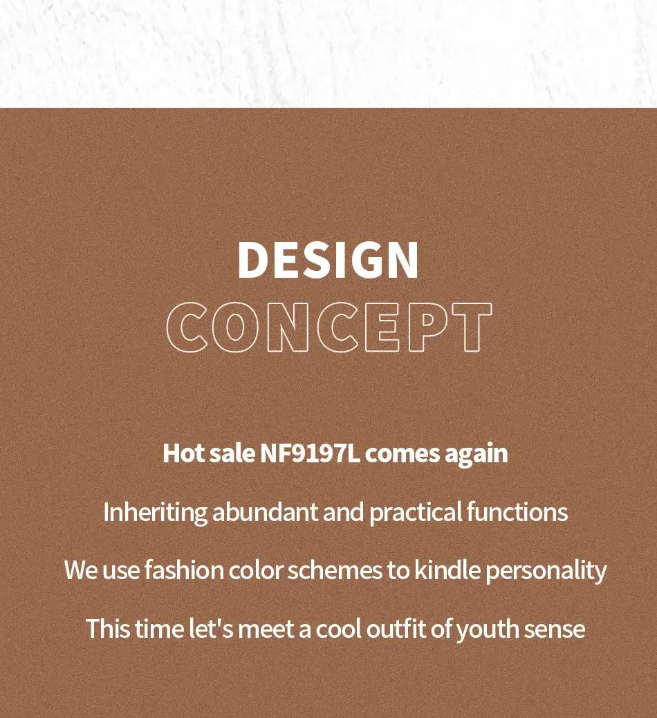 NAVIFORCE men's sport watch design concept slide with brown background and white text about NF9197L