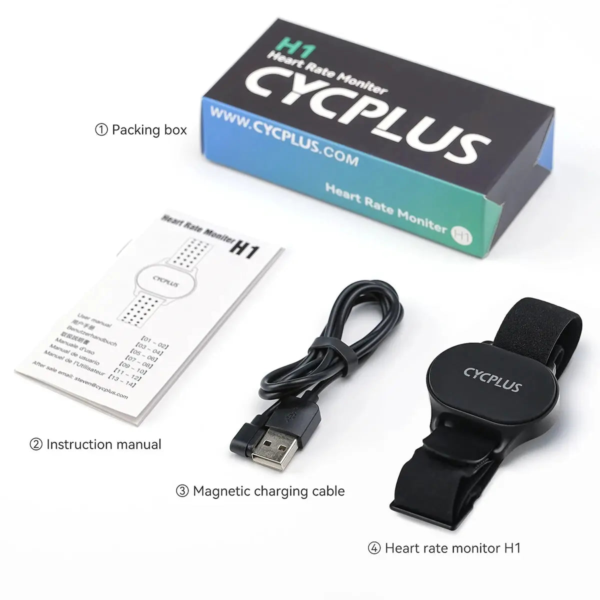 CYCPLUS Heart Rate Sensor Armband Wrist Belt Fitness Monitor Bluetooth And ANT Plus For Garmin Wahoo GPS Bike Computers